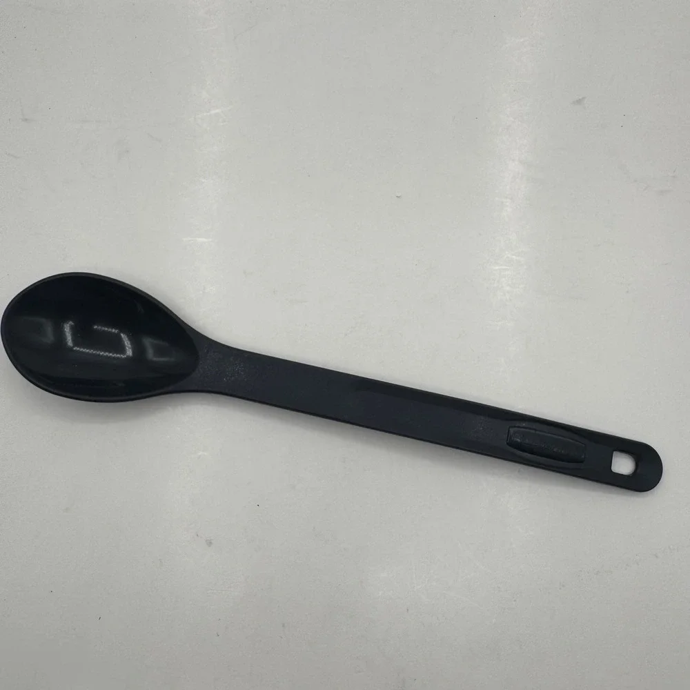 Rubbermaid Black Nylon Mixing Spoon Heat Resistant Kitchen Utensil 1973 4 Vtg